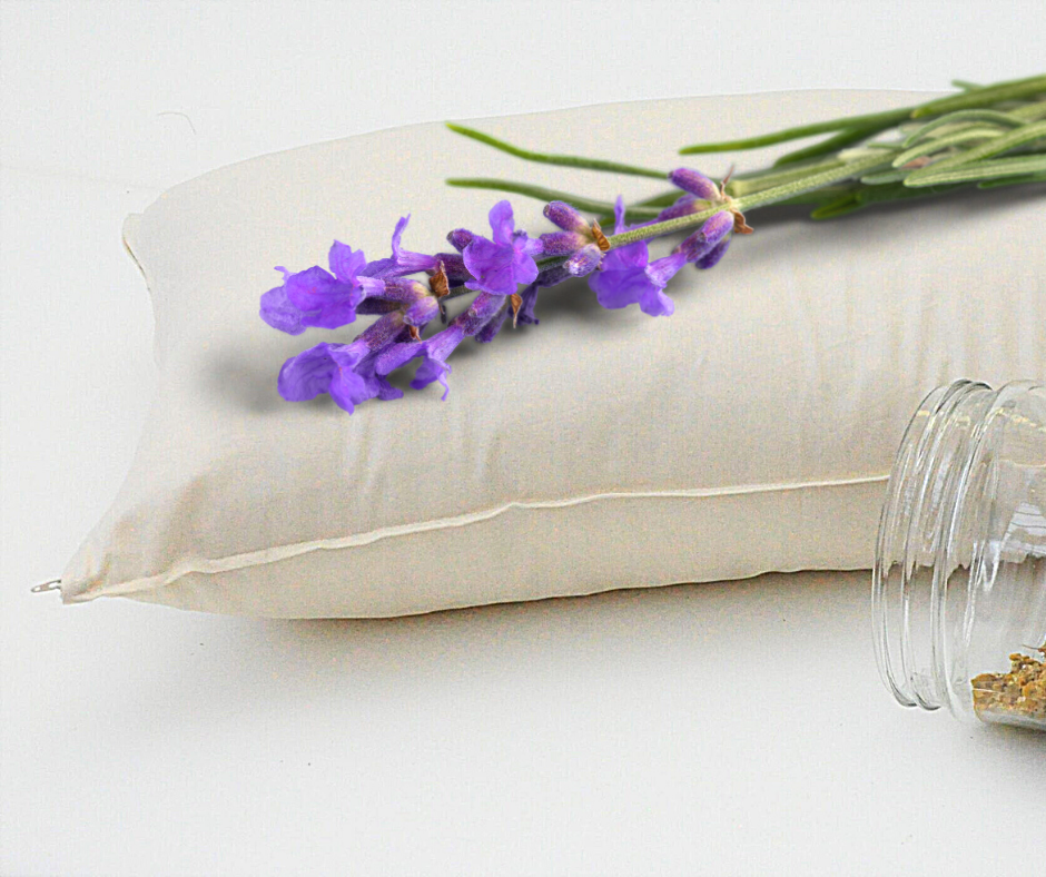 Kissen aus Bio-Baumwolle und Lavendel