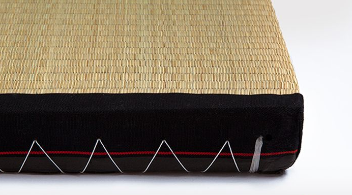 Kit 1 Tatami + Futon 100 % Baumwolle / Baumwoll-Latex / Watte / Baumwolle – Kokosnuss