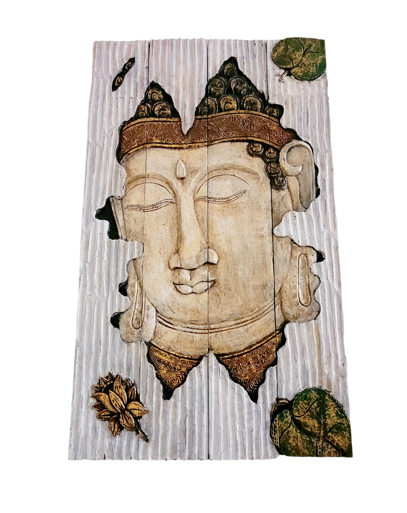 Buddha-Gemälde aus Holz