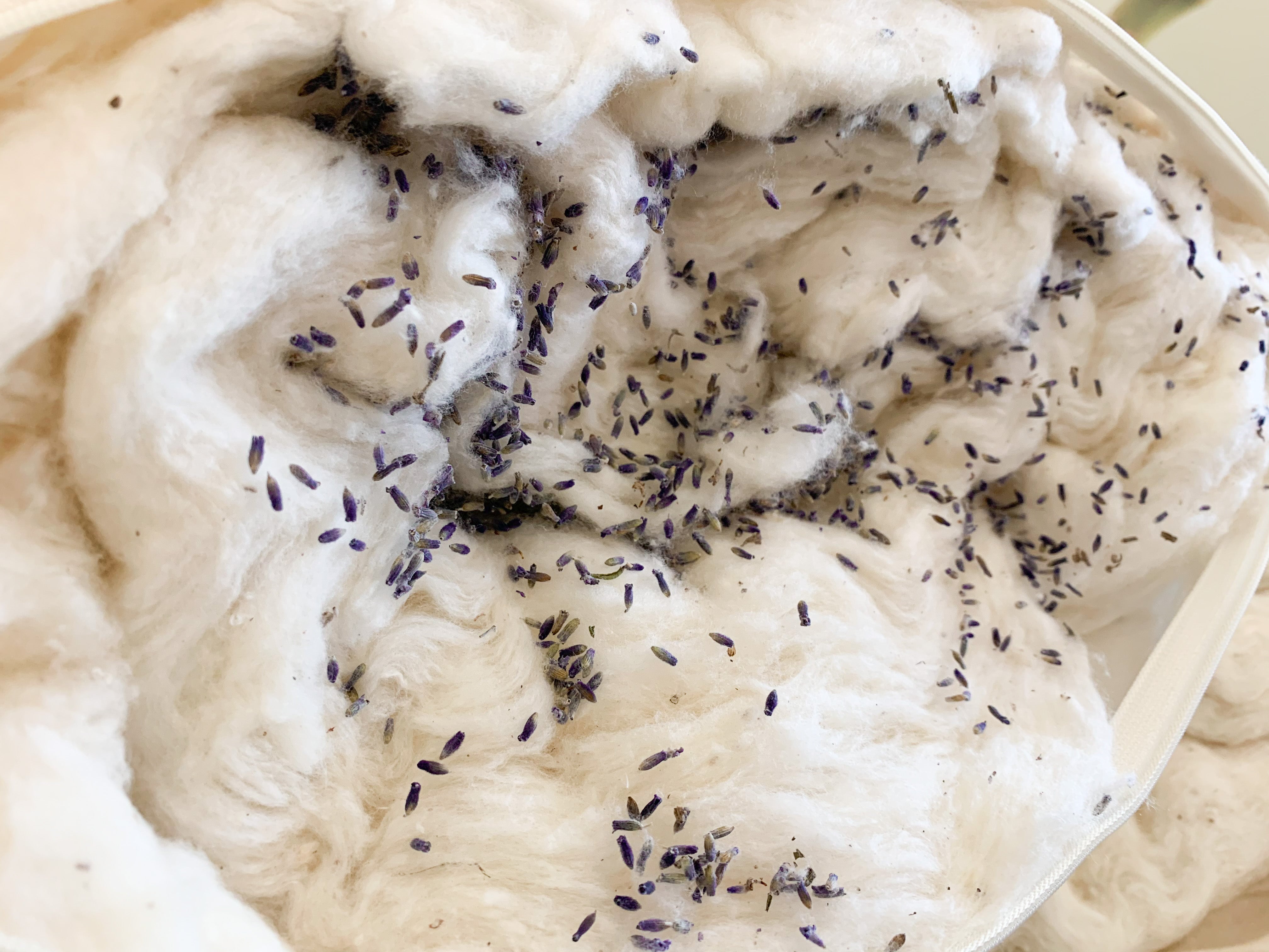 Kissen aus Bio-Baumwollfaser und Bio-Lavendel